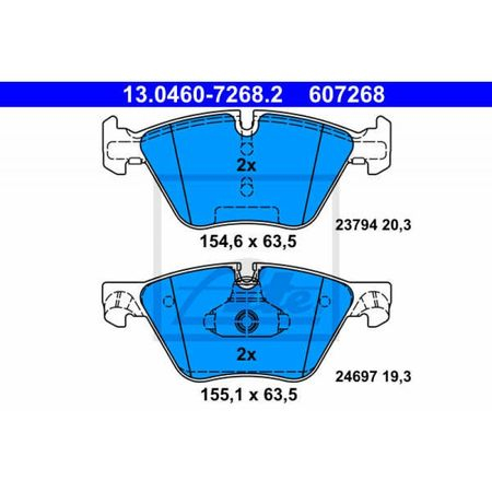Pachet Discuri Frana Fata Ate 24.0124-0239.2 + Set Placute Frana Ate 13.0460-7268.2 Bmw Seria 5 F11 2009-2016 [5]