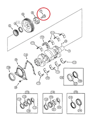 Suruburi adaptor-cuplaj pompa hidraulica buldoexcavator Case 580 K - J903857 [1]