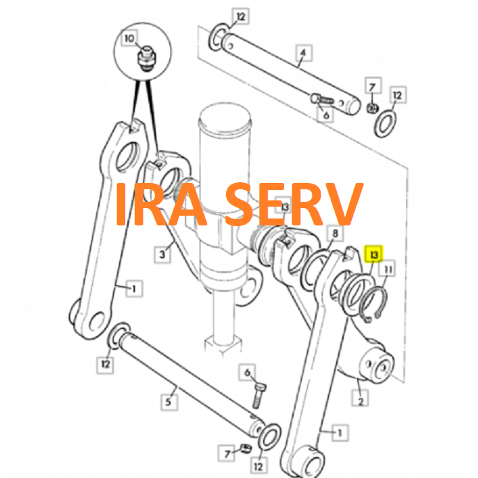 Bucsa bronz cilindru cupa JCB 2CX, 520-40 , ROBOT 165 [2]