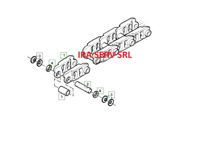 Lant 52 zale pentru excavator Liebherr R964 C cod : 5611334 [2]
