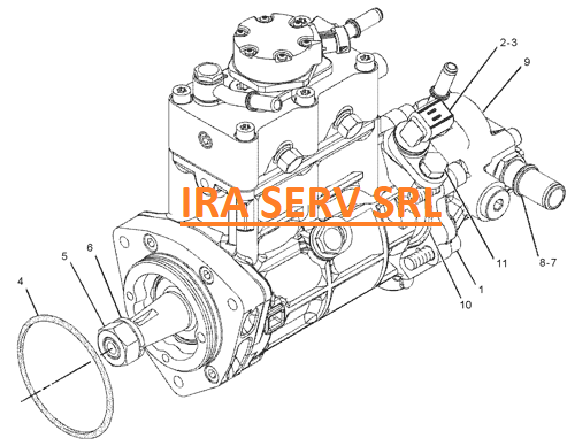 Pompa injectie pentru motor Caterpillar C4.4 , C6.6 cod : 2832271 [2]