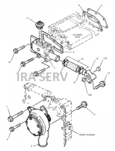 Pompa de apa Caterpillar 416B, 416C, 426C; 428B; 428C, 436C, 438C [1]