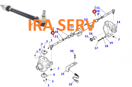 PIESE KOMATSU - Cap de bara complet pentru buldoexcavator Komatsu WB97 S , WB93 S cod : CA0140921