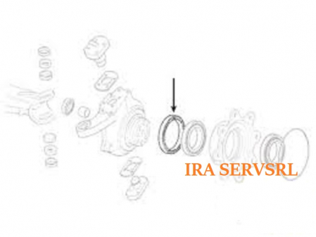 Simering roata buldoexcavator Case 580 K,580SK, 580L, 580SL, 580SLE, 590SL [1]
