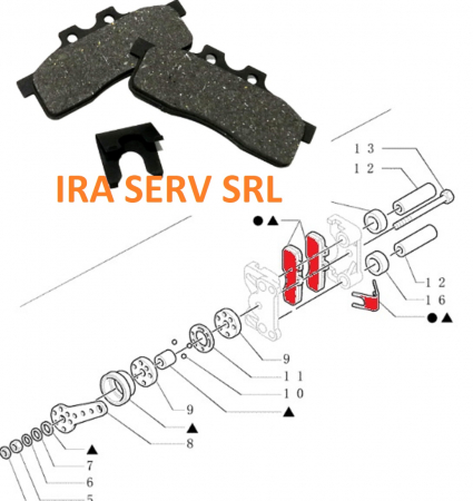 PIESE CASE/NEW HOLLAND/FIAT-HITACHI/FIAT-KOBELCO - Placute frana buldoexcavator New Holland cod :