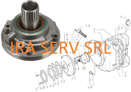 PIESE CASE/NEW HOLLAND/FIAT-HITACHI/FIAT-KOBELCO - Pompa convertizor buldoexcavator  Case 580 SR