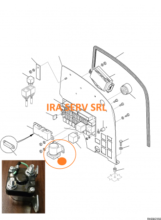 PIESE KOMATSU - Releu cuplare pornire buldoexcavator Komatsu cod 42N0616110