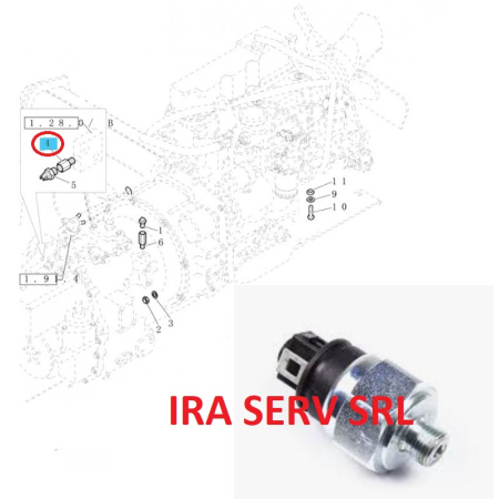 PIESE CASE/NEW HOLLAND/FIAT-HITACHI/FIAT-KOBELCO - Senzor presiune cutie viteza pentru buldoexcavator Case ,  New Holland ,  Fiat-Kobelco