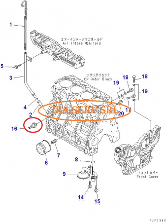 Senzor presiune ulei motor Komatsu YM114250-39450 [1]