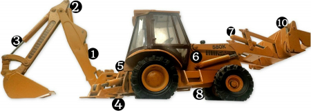 PIESE CASE/NEW HOLLAND/FIAT-HITACHI/FIAT-KOBELCO - Set garnituri clindri hidraulici pentru buldoexcavator Case 580 K , Case 580 SK