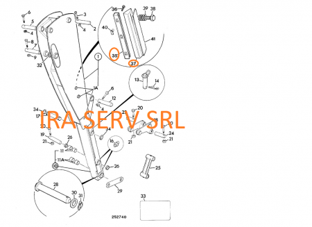 Set patine brat extensibil buldoexcavatoare Jcb 3CX si 4CX [1]