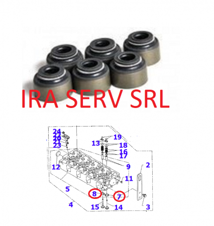PIESE KOMATSU - SIMERINGURI SUPAPE MOTOR YANMAR COD: 121850-11150 , YM121850-11150