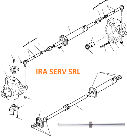 Produse - Tija cilindru directie buldoexcavator Komatsu cod : CA0049083