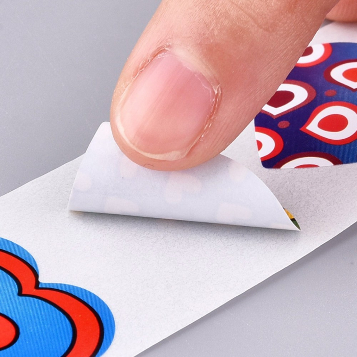 Abtipild sticker mixt rotund cu inimioare multicolore, 1 rola cu aproximativ 500 stickere [2]