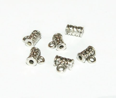 Agatatoare pandantiv, argintiu antichizat - 1 bucata - 7 mm [2]