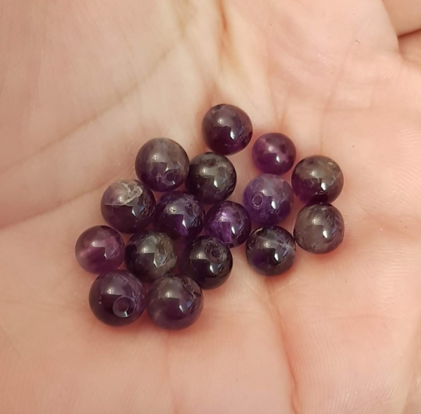 Ametist mov pietre semipretioase, 4 mm, rotund, 1 sir de aproximativ 93 buc [3]
