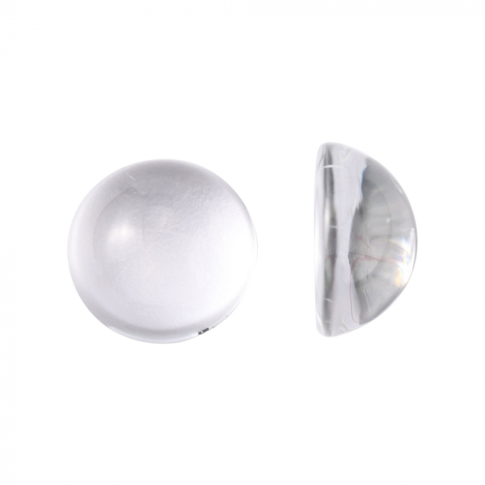 Caboson din sticla, transparent , rotund, 12 X 5.5 mm - 1 buc [2]