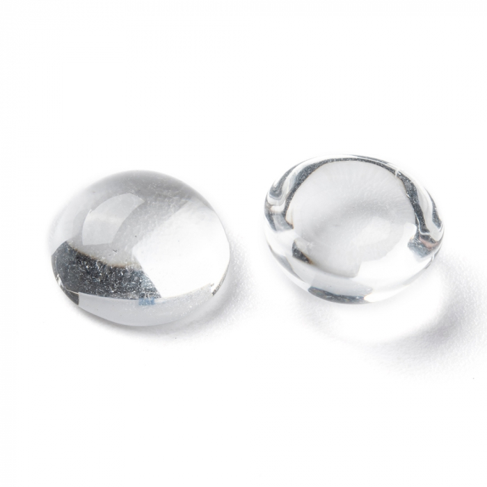 Caboson din sticla rotund transparent, 10 X 5 mm - 1 buc [3]
