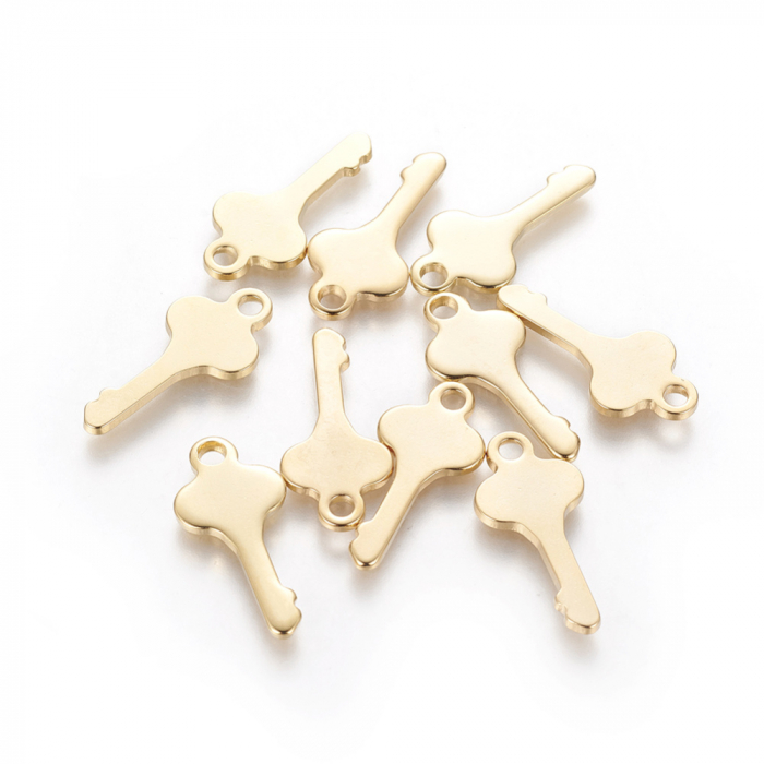 Charm cheita aurie din otel inoxidabil 304, 24x11.5 mm - 1 bucata [2]