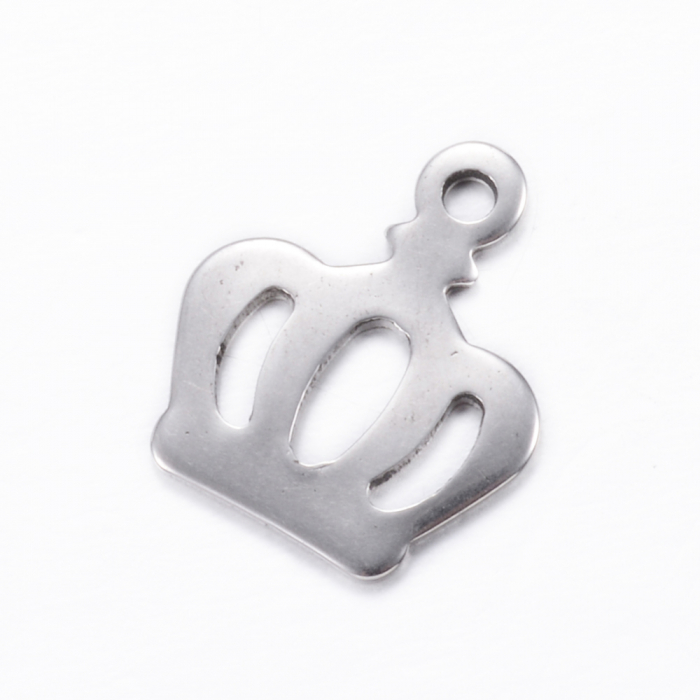 Charm coronita din otel inoxidabil 201, 13x11- 1 bucata [2]