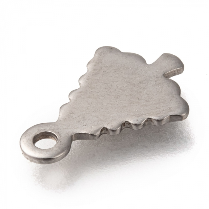 Charm bradut din otel inoxidabil 304, brad de Craciun, bradut, 14x19 mm- 1 bucata [2]