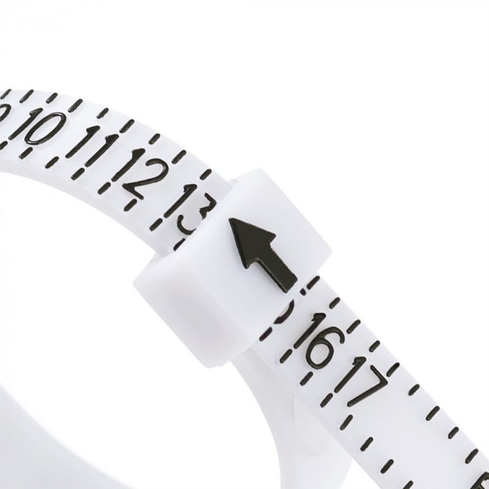Masurator inele, ring sizer, alb din plastic, pentru realizare bijuterii handmade, 1 bucata [3]