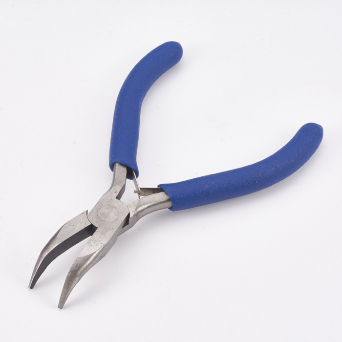 Cleste bent nose cu varful indoit, pentru confectionare bijuterii handmade, 1 bucata [3]