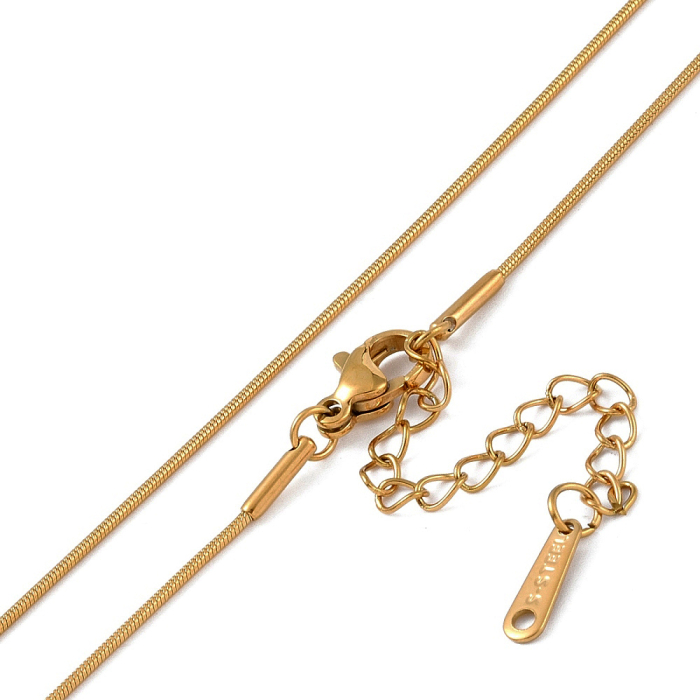 Colier tip șarpe (snake chain) din inox 201, placat cu aur 18K prin Ion Plating, 41 cm [2]