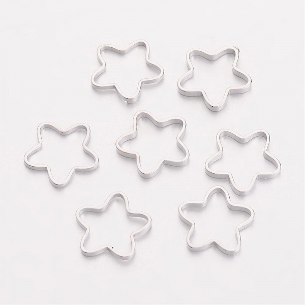 Conector argintiu antichizat floare 9 X10 mm- 1 bucata [2]