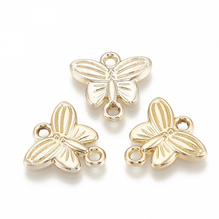 Conector fluture, auriu 14x14.5x2mm [2]