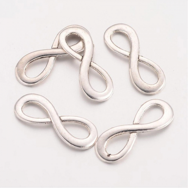 Conector, argintiu antichizat, infinit, semnul infinitului 23 X8 mm- 1 bucata [2]