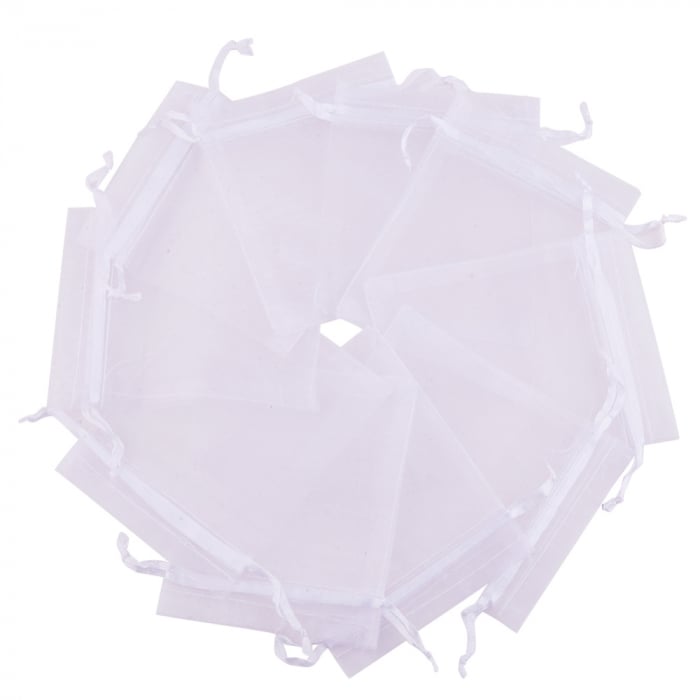 Saculet organza alb, 10X15 cm, 1 bucata [3]