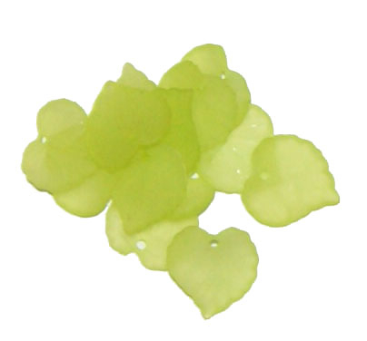 Frunza acrilica verde deschis transparent, 15 mm, 1 bucata [1]