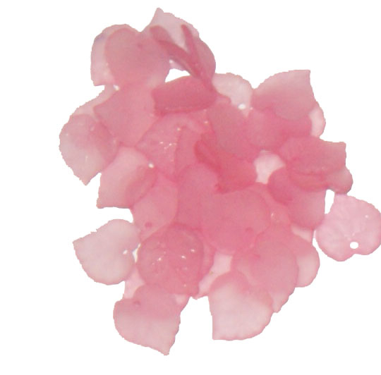 Frunza acrilica - roz transparent - 15 mm - 1 bucata [1]