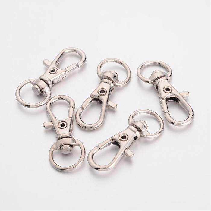 Inchizatore mare, din fier argintiu antichizat - 32,5X11 mm, 1 buc [2]