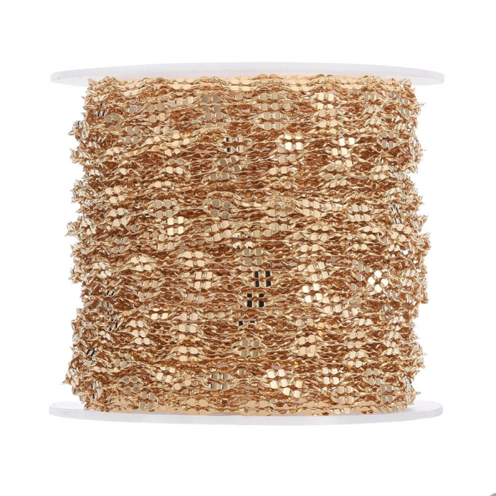 Lant din alama, placat cu aur, cu zale fine de 4X2 mm [4]