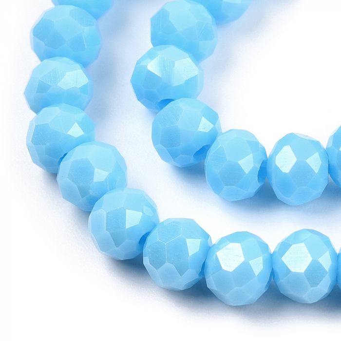 Margele de cristal, rondele fatetate, Light Sky Blue, 4x3 mm, 1 bucata [2]