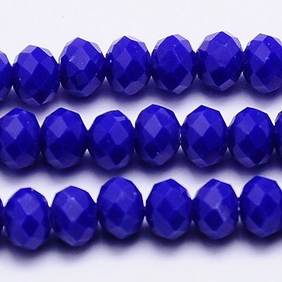 Margele de cristal, rondele fatetate, Albastru Mat 3,5x2,5 mm, 1 bucata [2]