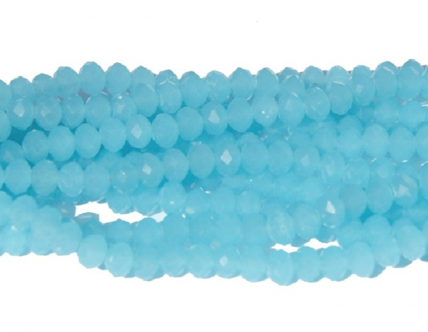 Margele de sticla albastru deschis - 6x4 mm - 1 bucata [2]