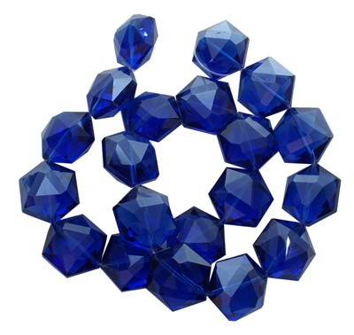 Margele de sticla, culoare albastru, 20 mm, 1 bucata [2]
