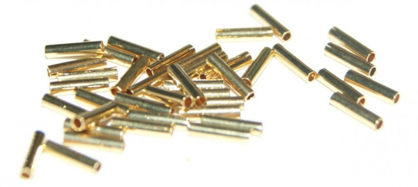 Margele metal, tub alama placata cu aur usor antichizat 6X1 mm, 1 buc [2]