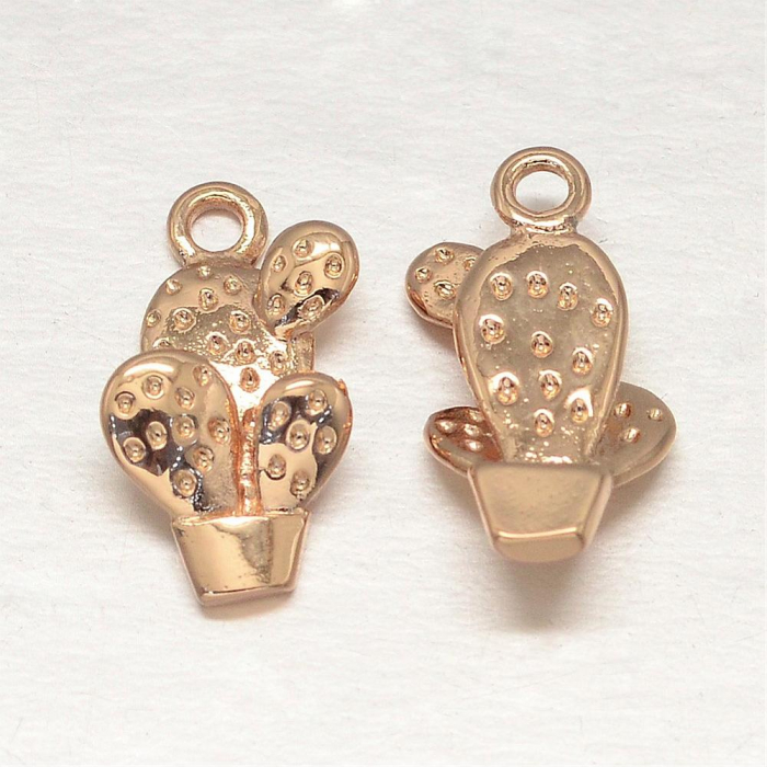 Pandant cactus, placat cu aur, [2]