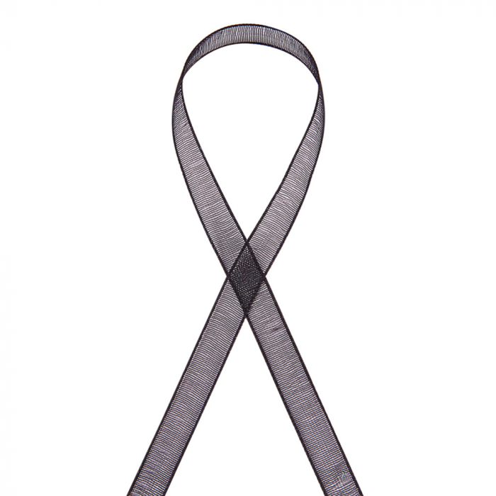 Panglica din organza neagra, 6 mm grosime [4]