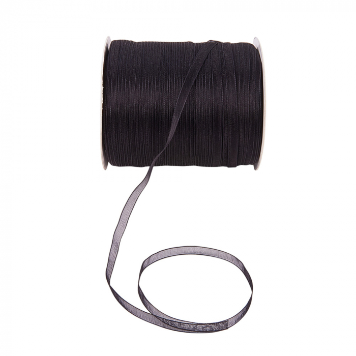 Panglica din organza neagra, 6 mm grosime [3]