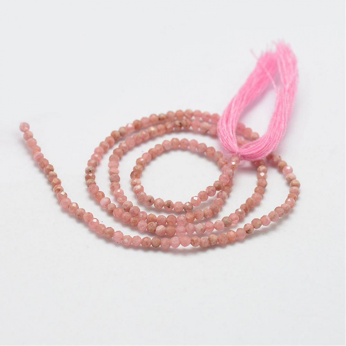 Rodocrozit rotund fatetat, natural - 2 mm - 1 bucata [2]