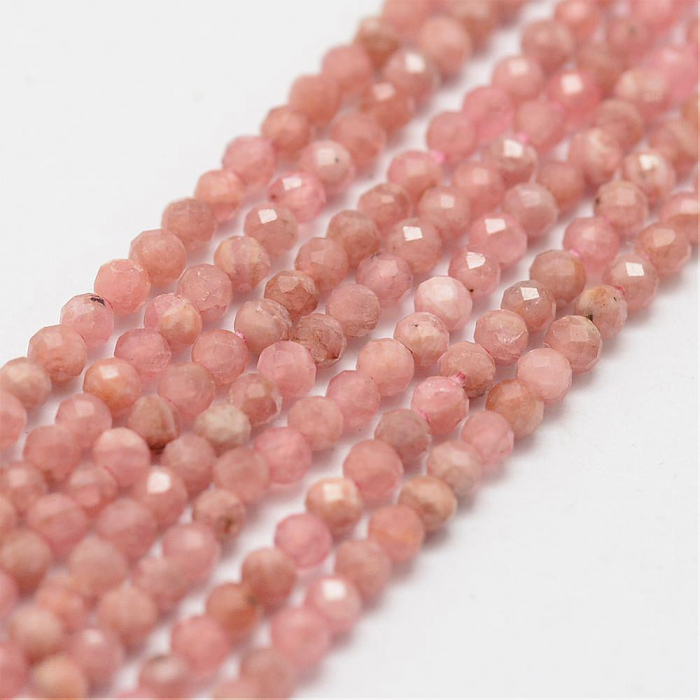 Rodocrozit rotund fatetat, natural - 2 mm - 1 bucata [4]