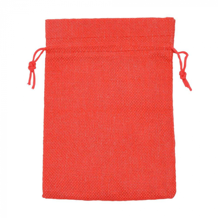 Saculet rosu material tip canvas, 18X13 cm, 1 bucata [2]