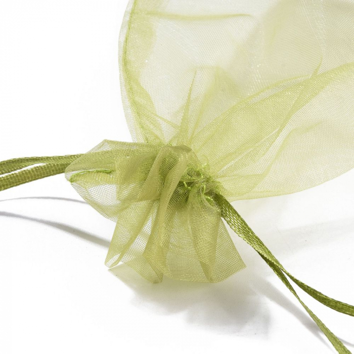 Saculet organza verde Khaki, 10X15 cm, 1 bucata [3]