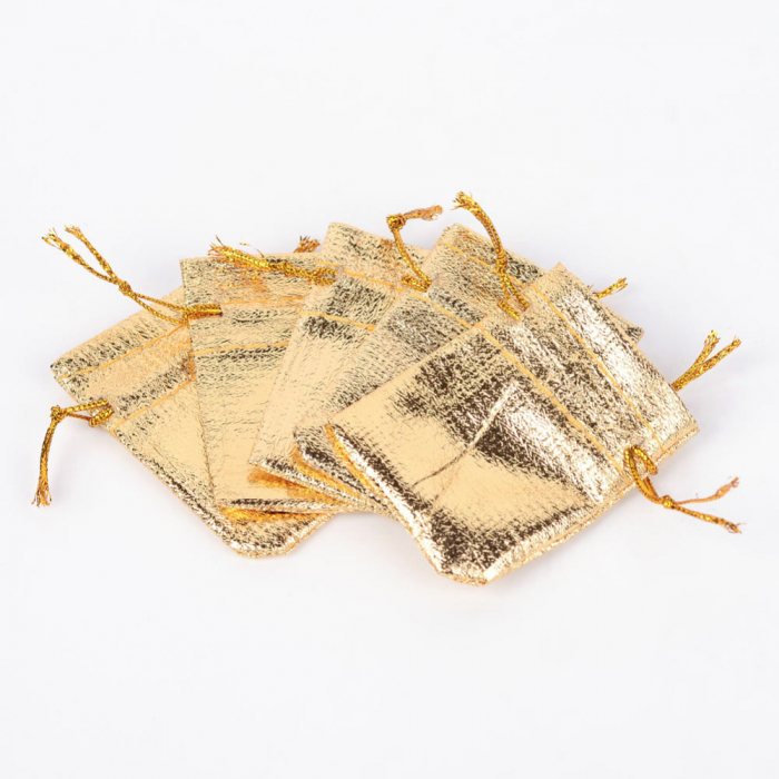 Saculet organza auriu, 7X5 cm, 1 bucata [2]