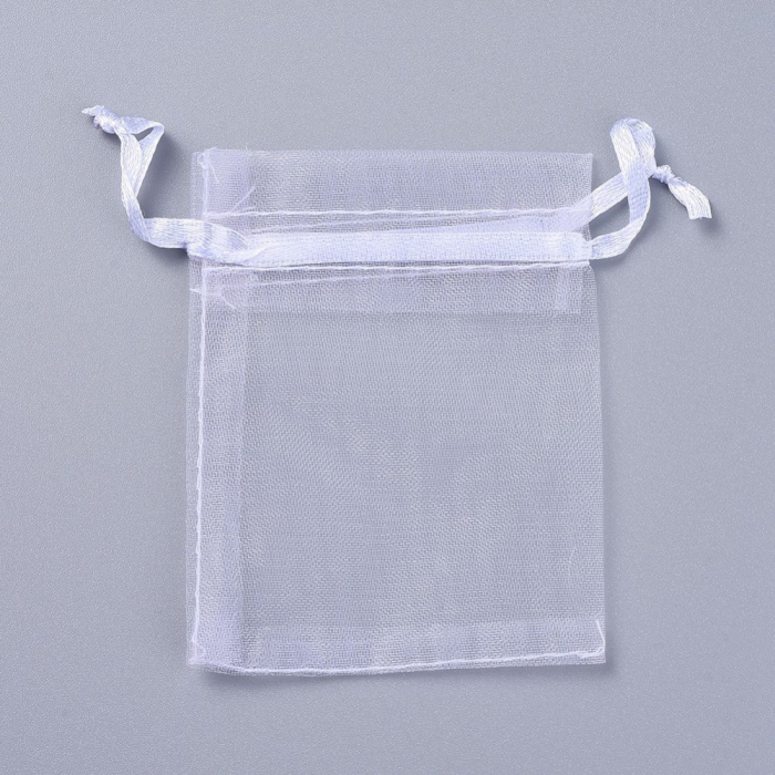 Saculet organza alb, 9X7 cm, 1 bucata [2]